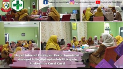 Rapat Persiapan Pekan Imunisasi Nasional Polio di Puskesmas Kassi-Kassi