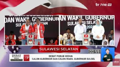 debat putaran kedua Pemilihan Gubernur Sulawesi Selatan, yang diselenggarakan di Hotel Claro, Makassar, Minggu, 10 November 2024