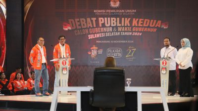 Debat Pilgub Sulawesi Selatan, Minggu 10 November 2024