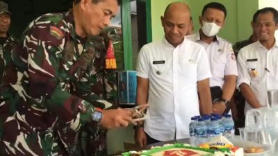 Semarak HUT ke-77 TNI, Camat Andi Salman Baso Berkunjung ke Kantor Koramil Tamalanrea