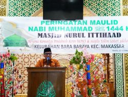 Camat Makassar Hadiri Peringatan Maulid Nabi Muhammad Saw di Masjid Nurul Ittihad