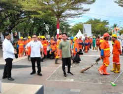 Camat Panakkukang Pimpin Satgas Pembersihan Anjungan Pantai Losari, Dukung MNEK