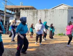 Ketua PKK Kecamatan Panakkukang Senam Bareng Warga dan Kunjungi Rumah Produksi Makanan